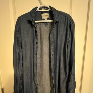 Mens guess casual button up shirt
